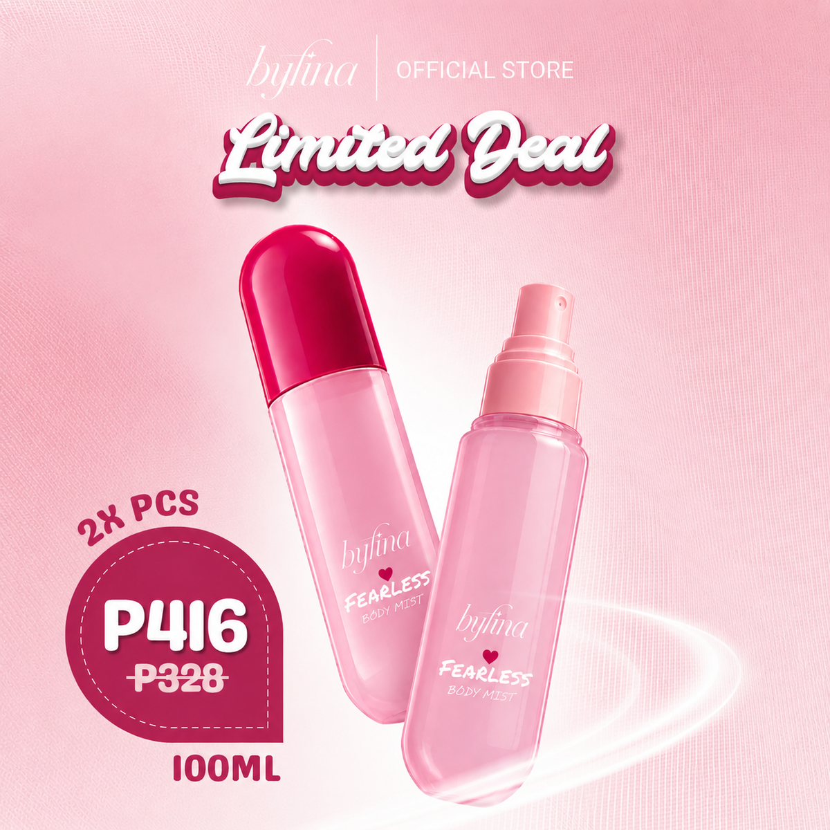 [NEW] Byfina Fearless Body Mist – Long-Lasting | Fresh Scent | Everyday Perfume Spray | 100ml