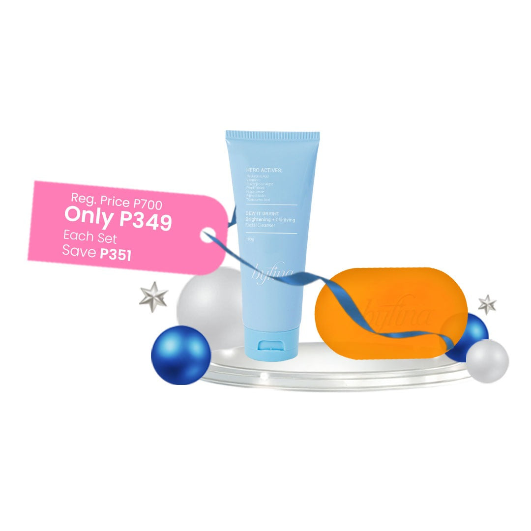 Dew It Bright Brightening + Clarifying Facial Cleanser (100g) + Dew It Bright Brightening Body Soap (100g)