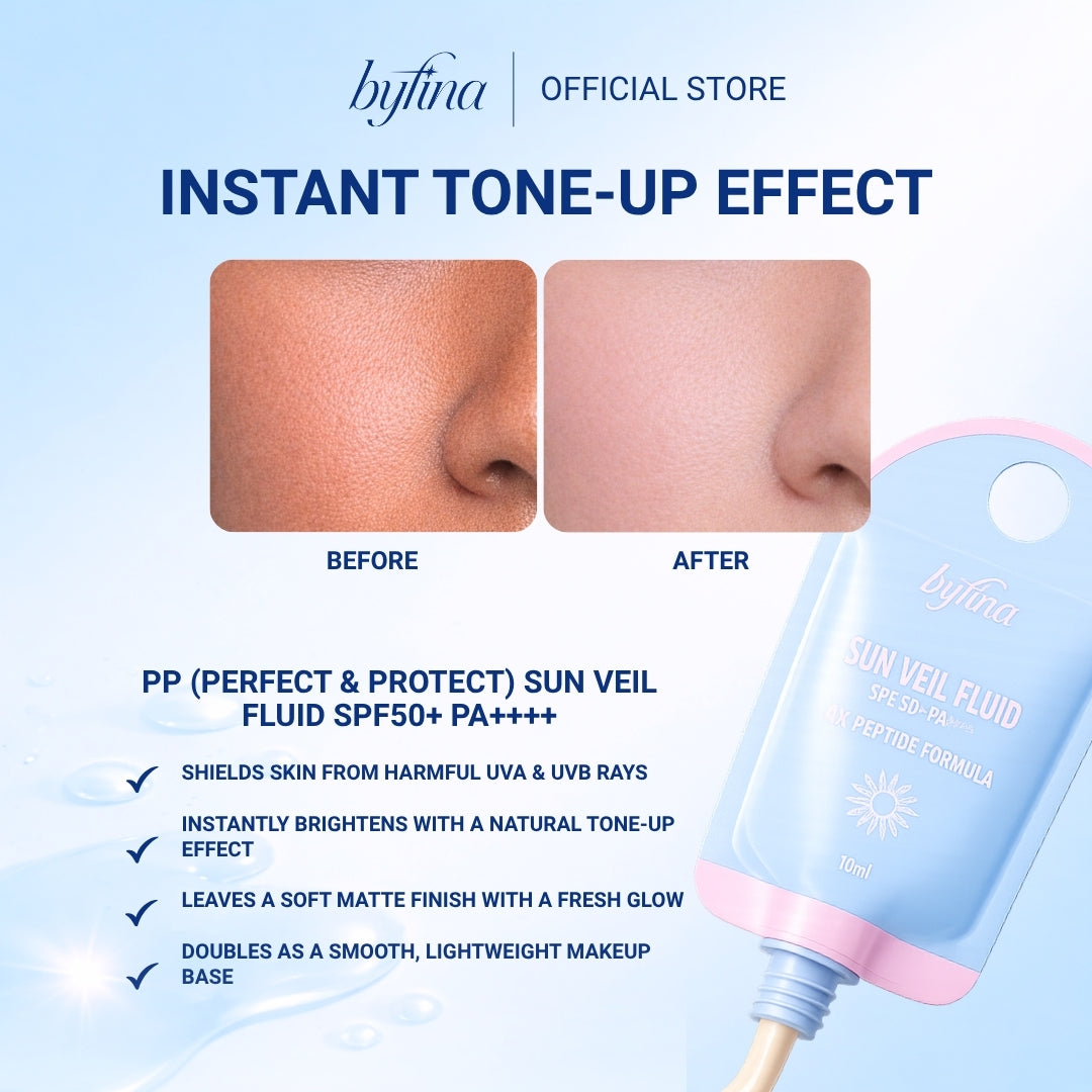 Byfina Bright Eyes & Sun Veil SPF50+ PA++++ Skincare Duo