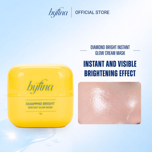 Byfina Brightening Cream Mask | Instant Glow Radiance Mask for Dull Skin & Uneven Skin Tone (75g)