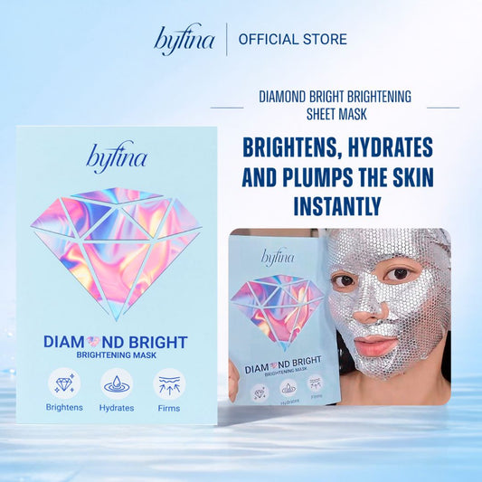 Byfina Brightening Sheet Mask | Hydrating Glow Mask for Radiant & Even Skin Tone (30ml x 5pcs)