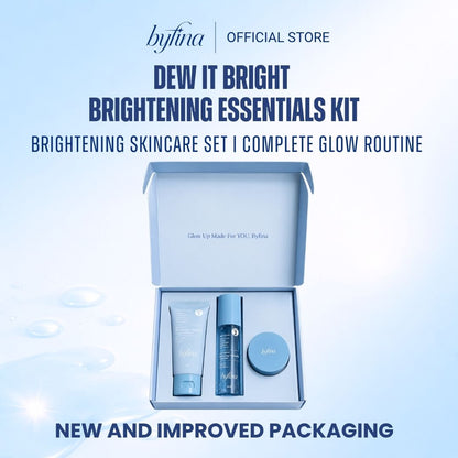 Byfina Brightening Skincare Set with Vitamin C | Cleanser Toner Moisturizer for Dull Skin Glow