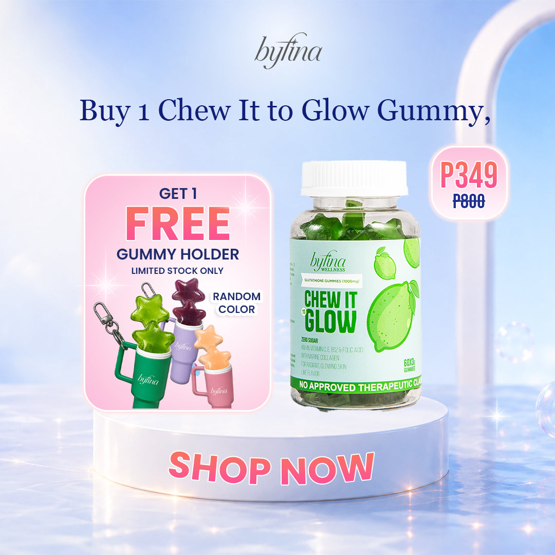 Byfina 60s Glutathione Collagen Gummies Bright Skin Anti Aging | Ashwagandha Melatonin Less Stress