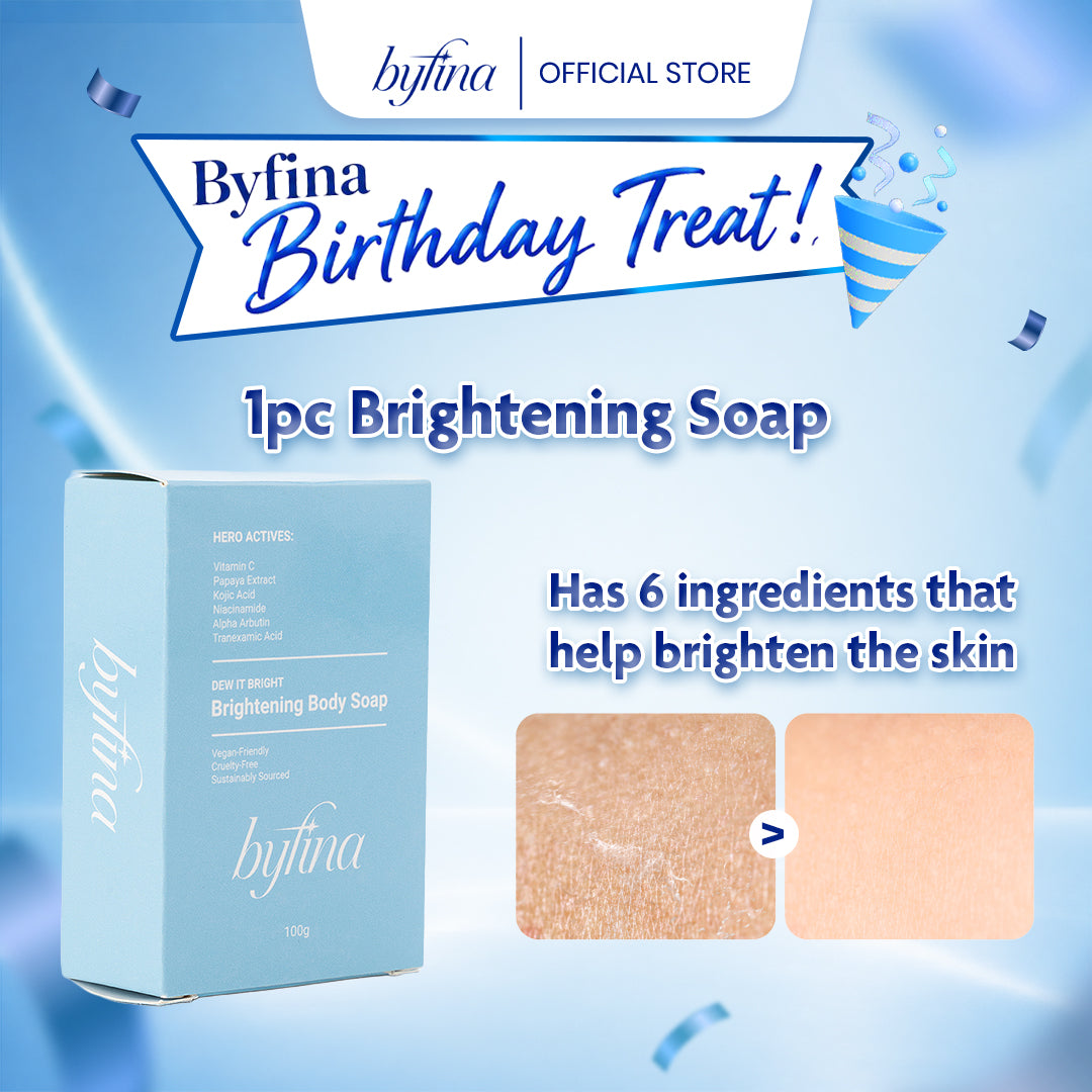 Byfina Brightening Body Soap | Whitening Glow Soap for Dull Skin & Uneven Skin Tone (100g)