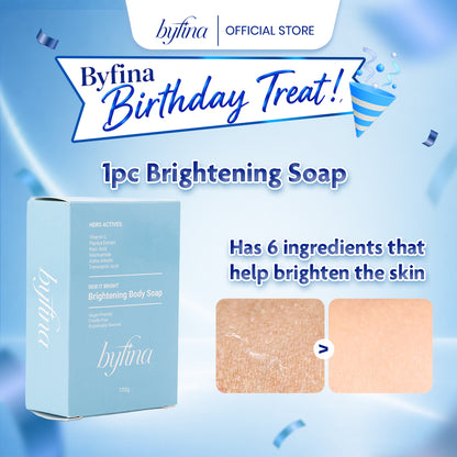 Byfina Brightening Body Soap | Whitening Glow Soap for Dull Skin & Uneven Skin Tone (100g)
