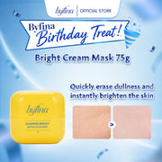 Byfina Brightening Cream Mask | Instant Glow Radiance Mask for Dull Skin & Uneven Skin Tone (75g)