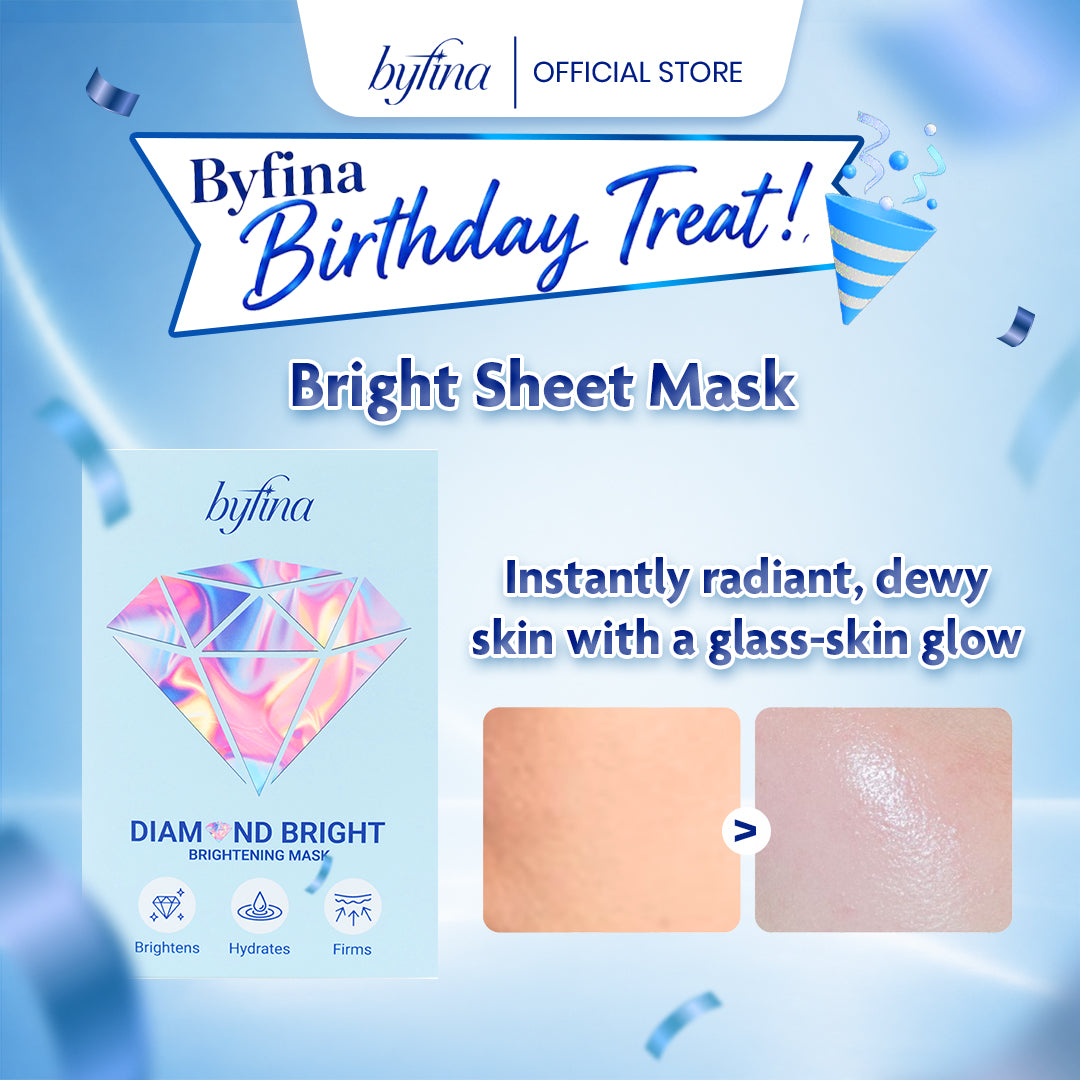 Byfina Brightening Sheet Mask | Hydrating Glow Mask for Radiant & Even Skin Tone (30ml x 5pcs)