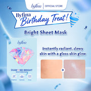 Byfina Brightening Sheet Mask | Hydrating Glow Mask for Radiant & Even Skin Tone (30ml x 5pcs)