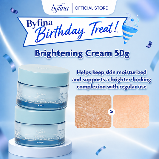 Byfina Brightening Moisturizer with Ceramide, Vitamin C & Blue Algae for Glow & Barrier Repair (50g)