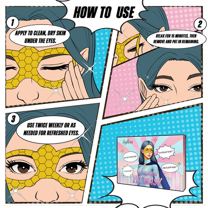Byfina Eye Sheet Mask + Peptide Lip Serum | For Depuff Eyes, Smooth Fine Lines & Hydrate Lips