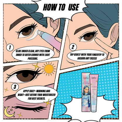 Byfina Eye Sheet Mask + Eye Serum Set | For Dark Circles, Puffy Eyes & Eye Repair