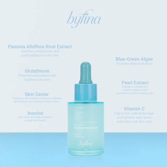 Byfina Brightening Serum + 3x Brightening Soap | for Dull Skin & Uneven Skin Tone