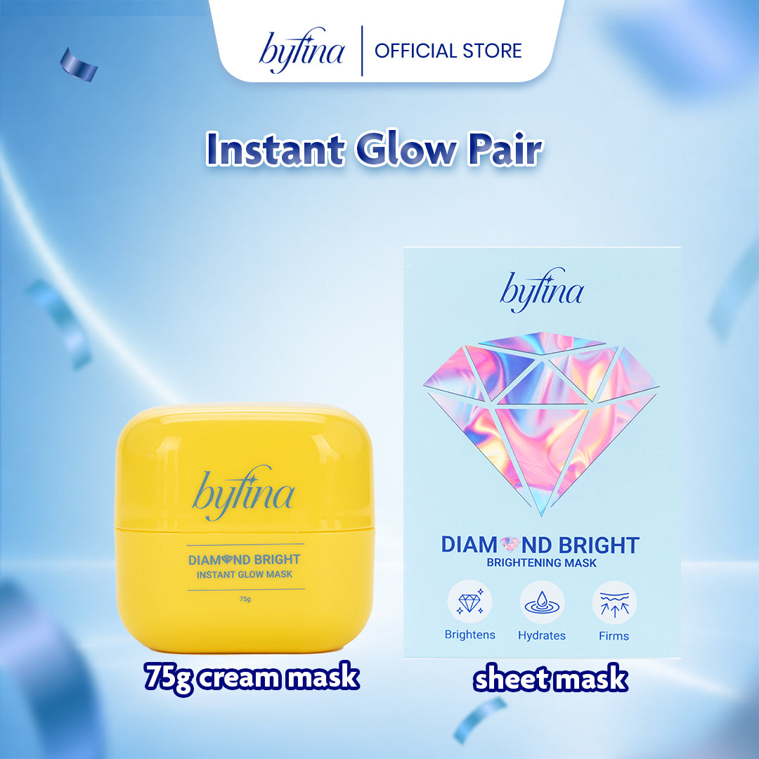 Byfina Brightening Cream Mask | Instant Glow Radiance Mask for Dull Skin & Uneven Skin Tone (75g)