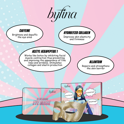 Byfina Melatonin Ashwagandha Gummies + Niacinamide Peptide Eye Serum & Caffeine Peptide Eye Mask Set