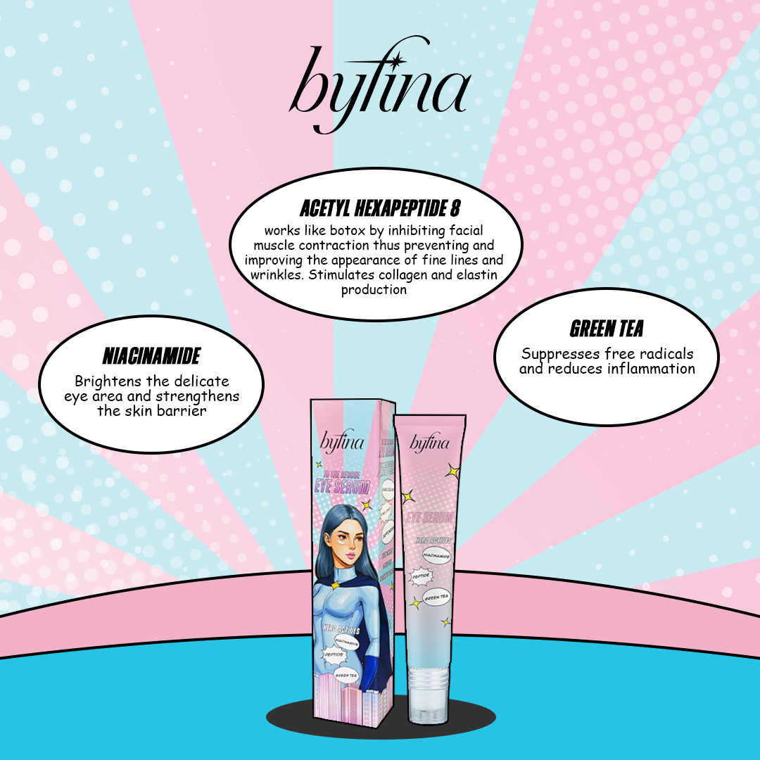 Byfina Melatonin Ashwagandha Gummies + Niacinamide Peptide Eye Serum & Caffeine Peptide Eye Mask Set