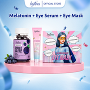 Byfina Melatonin + Ashwagandha Gummies + Peptide Eye Serum & Eye Mask for Sleep Support & Eye Care
