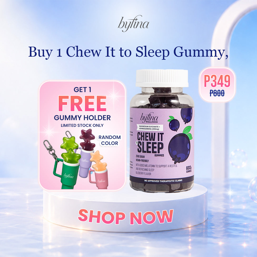 Byfina 60s Glutathione Collagen Gummies Bright Skin Anti Aging | Ashwagandha Melatonin Less Stress