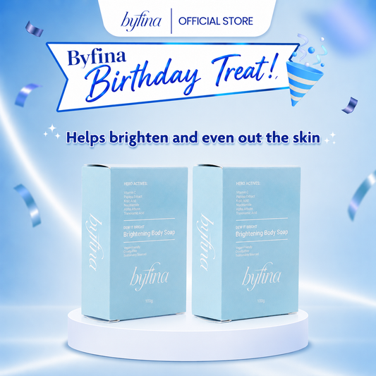 Byfina Brightening Body Soap | Whitening Glow Soap for Dull Skin & Uneven Skin Tone (100g)