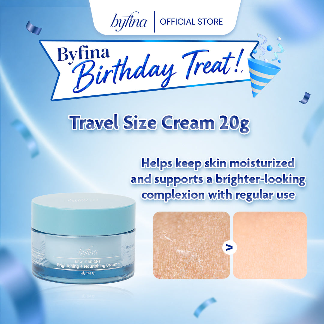 Byfina Travel Size Brightening Moisturizer with Ceramide & Vitamin C | Glow Hydrating Cream (20g)