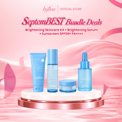 Byfina Brightening Discovery Kit + Full Size Serum for Dark Spots Uneven Tone Glass Skin Glow