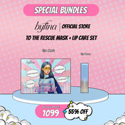 Byfina Eye Sheet Mask + Peptide Lip Serum | For Depuff Eyes, Smooth Fine Lines & Hydrate Lips