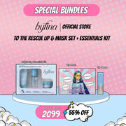 Byfina Essentials Kit + Eye Sheet Mask + Peptide Lip Serum Set | For Hydration & Skin Glow