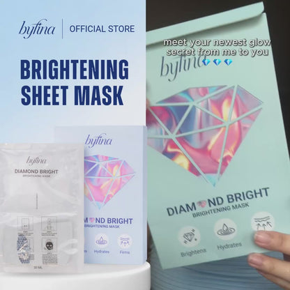 Byfina Brightening Sheet Mask | Hydrating Glow Mask for Radiant & Even Skin Tone (30ml x 5pcs)