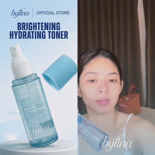 Byfina Vitamin C Hydrating Mist Toner with Hyaluronic Acid & Blue Algae | For Dull, Dry Skin (100ml)