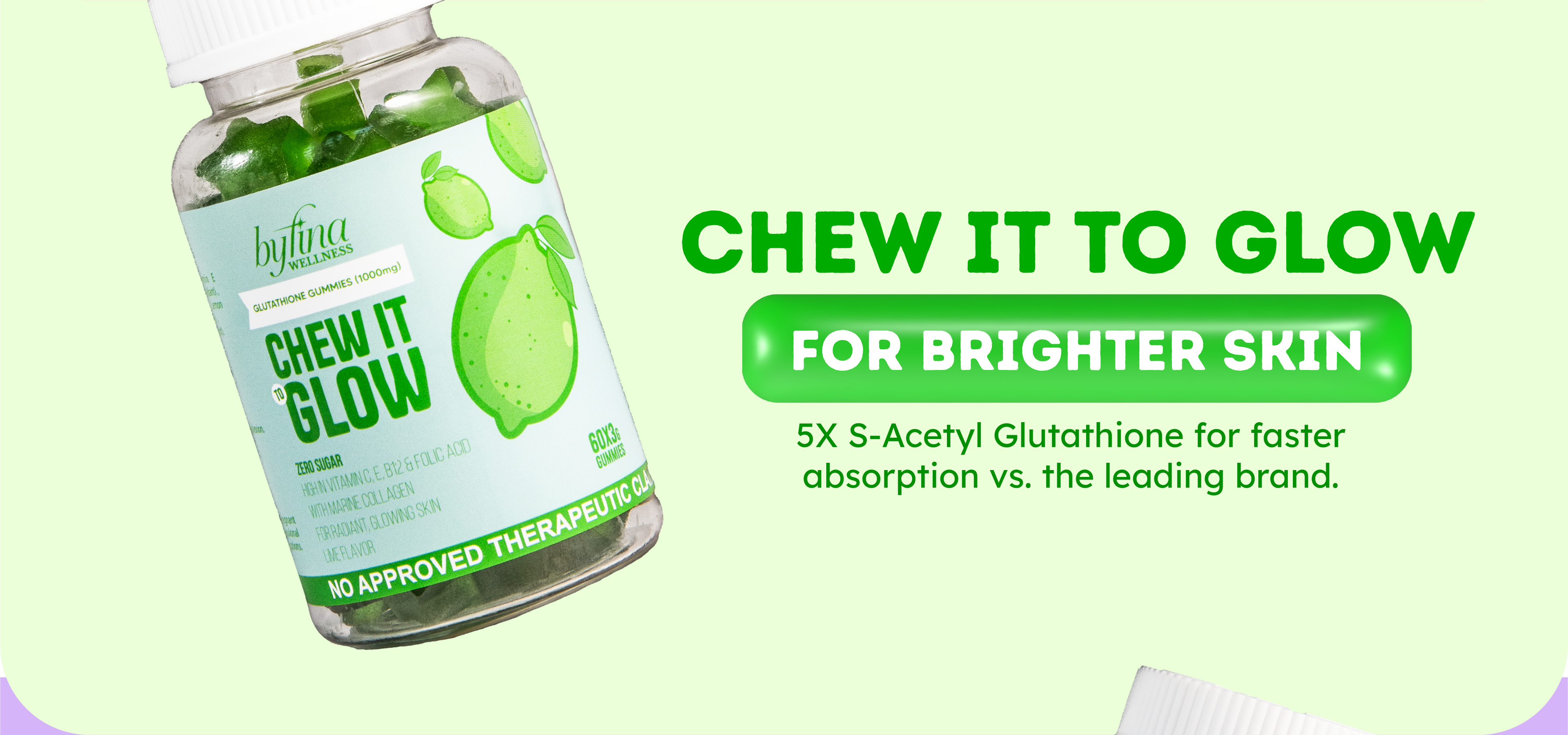 Byfina 60s Glutathione Collagen Gummies Bright Skin Anti Aging | Ashwa byfina Byfina 60s Glutathione Collagen Gummies Bright Skin Anti Aging | Ashwa byfina